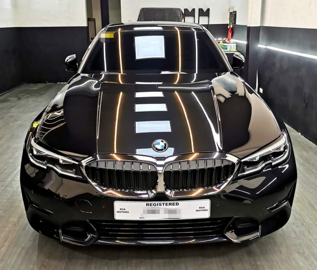 BMW sedan car detailing