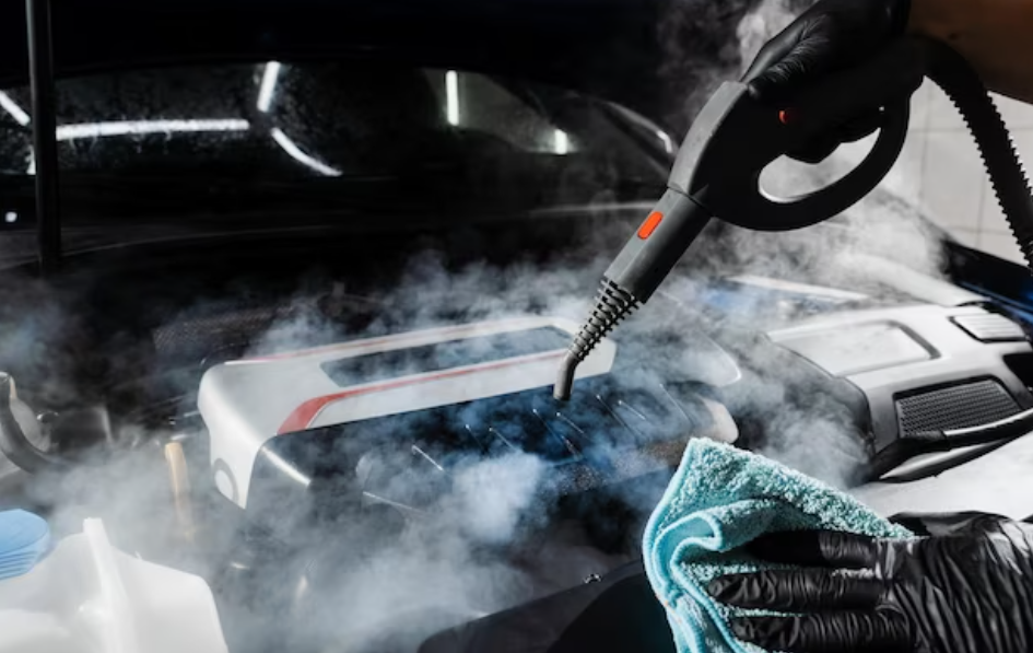 Car Detailing With Steam Cleaner