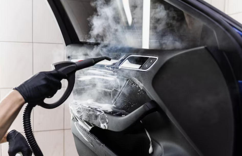 Car Detailing With Steam Cleaner